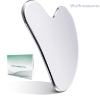 Picture of Wellnessamz Stainless Steel Gua Sha Facial Tools Guasha for Face Metal Gua Sha Tighten Skin Massage Guasha Beauty Tool for Body Eyes Neck Massager with Travel Pouch Skin Care Gifts (Silver)