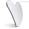 Picture of Wellnessamz Stainless Steel Gua Sha Facial Tools Guasha for Face Metal Gua Sha Tighten Skin Massage Guasha Beauty Tool for Body Eyes Neck Massager with Travel Pouch Skin Care Gifts (Silver)